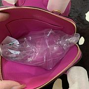 Forubags Hermes Bolide Mini Chevre Goat Skin Gold And Silver Buckle Pink – 18.5x14.5x7.3 cm - 6