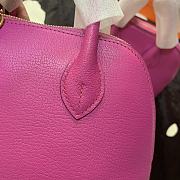 Forubags Hermes Bolide Mini Chevre Goat Skin Gold And Silver Buckle Pink – 18.5x14.5x7.3 cm - 2