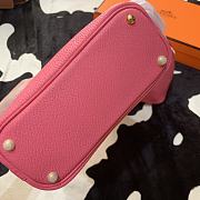 Forubags Hermes Bolide Mini Chevre Goat Skin Gold And Silver Buckle Rose Azalee - 18.5x14.5x7.3 cm - 5
