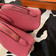 Forubags Hermes Bolide Mini Chevre Goat Skin Gold And Silver Buckle Rose Azalee - 18.5x14.5x7.3 cm - 4