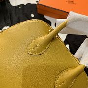 Forubags Hermes Bolide Mini Chevre Goat Skin Gold And Silver Buckle Yellow  – 18.5x14.5x7.3 cm - 6