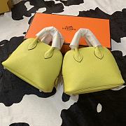 Forubags Hermes Bolide Mini Chevre Goat Skin Gold And Silver Buckle Light Yellow  – 18.5x14.5x7.3 cm - 1