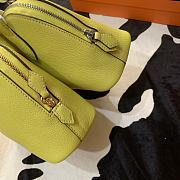 Forubags Hermes Bolide Mini Chevre Goat Skin Gold And Silver Buckle Light Yellow  – 18.5x14.5x7.3 cm - 5