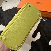 Forubags Hermes Bolide Mini Chevre Goat Skin Gold And Silver Buckle Light Yellow  – 18.5x14.5x7.3 cm - 3