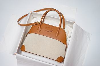 Forubags Hermes Bolide  Canvas Swift Leather Bag- 31cm