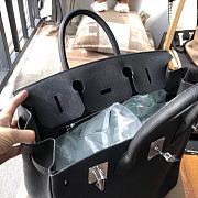 Forubags Hermes Birkin HAC 40 Etoupe Togo Leather Handstitched Silver Buckle Black – 40x50x27 cm - 2