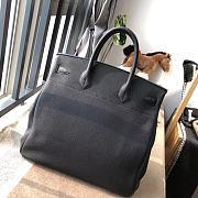 Forubags Hermes Birkin HAC 40 Etoupe Togo Leather Handstitched Silver Buckle Black – 40x50x27 cm - 5