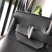 Forubags Hermes Birkin HAC 40 Etoupe Togo Leather Handstitched Silver Buckle Black – 40x50x27 cm - 3