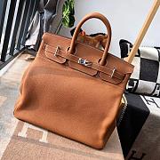 Forubags Hermes Birkin HAC 40 Etoupe Togo Leather Handstitched Silver Buckle Natural Yellow – 40x50x27 cm - 1