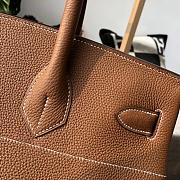 Forubags Hermes Birkin HAC 40 Etoupe Togo Leather Handstitched Silver Buckle Natural Yellow – 40x50x27 cm - 4