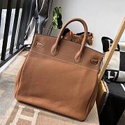 Forubags Hermes Birkin HAC 40 Etoupe Togo Leather Handstitched Silver Buckle Natural Yellow – 40x50x27 cm - 2