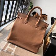 Forubags Hermes Birkin HAC 40 Etoupe Togo Leather Handstitched Gold Buckle Earthy – 40x50x27 cm - 4