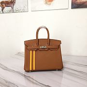Forubags Hermes Birkin Yellow Lines Limited Edition Natural Yellow – 25cm - 1