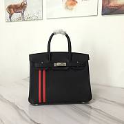 Forubags Hermes Birkin Red Lines Limited Edition Black – 25cm - 1