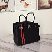 Forubags Hermes Birkin Red Lines Limited Edition Black – 25cm - 6