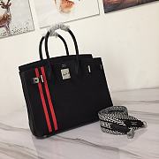 Forubags Hermes Birkin Red Lines Limited Edition Black – 25cm - 3