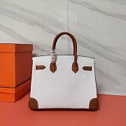 Forubags Hermes Birkin Platinum Togo Painting White – 30 cm - 5