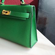 Forubags Hermes Kelly Mini II Epsom Handmade Gold Buckle Bamboo Green - 19cm - 6