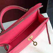 Forubags Hermes Kelly Mini II Epsom Handmade Gold Buckle Powder Rose Pink - 19cm - 5