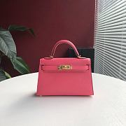 Hermes Kelly Mini II Epsom Handmade Gold Buckle Lipstick Power - 1