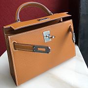 Forubags Hermes Kelly Mini II Epsom Handmade Silver Buckle – 19 cm - 4