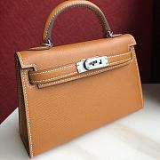 Forubags Hermes Kelly Mini II Epsom Handmade Silver Buckle – 19 cm - 2