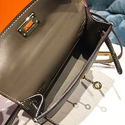 Forubags Hermes Kelly Semi-Hand Sewn Imported Calfskin Elephant Grey – 19x5.5x12.5 cm - 6