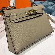 Forubags Hermes Kelly Semi-Hand Sewn Imported Calfskin Dove Grey – 19x5.5x12.5 cm - 3