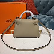 Forubags Hermes Kelly Semi-Hand Sewn Imported Calfskin Dove Grey – 19x5.5x12.5 cm - 4