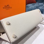 Forubags Hermes Kelly Semi-Hand Sewn Imported Calfskin White – 19x5.5x12.5 cm - 6