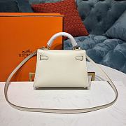 Forubags Hermes Kelly Semi-Hand Sewn Imported Calfskin White – 19x5.5x12.5 cm - 3