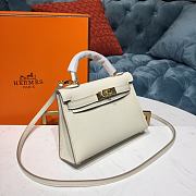 Forubags Hermes Kelly Semi-Hand Sewn Imported Calfskin White – 19x5.5x12.5 cm - 2