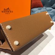 Forubags Hermes Kelly Semi-Hand Sewn Imported Calfskin Gold – 19x5.5x12.5 cm - 5