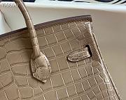 Forubags Hermes Birkin Crocodile Pattern Grey – 30x22x16 cm - 4