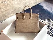 Forubags Hermes Birkin Crocodile Pattern Grey – 30x22x16 cm - 3