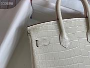 Forubags Hermes Birkin Crocodile Pattern White – 30x22x16 cm - 5