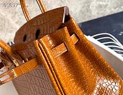Forubags Hermes Birkin Crocodile Pattern Gold Brown – 30x22x16 cm - 2