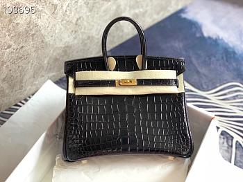 Forubags Hermes Birkin Crocodile Pattern Black – 30x22x16 cm