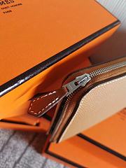 Forubags Hermes Silk Compartment Zippered Epsom Leather Wallet Natural Yellow – 20x11 cm - 5