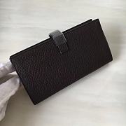 Forubags Hermes Bearn Two-Fold Togo Leather Wallet Dark Brown – 17.5x9x0.5 cm - 2