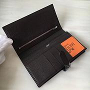 Forubags Hermes Bearn Two-Fold Togo Leather Wallet Dark Brown – 17.5x9x0.5 cm - 3