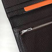 Forubags Hermes Bearn Two-Fold Togo Leather Wallet Dark Brown – 17.5x9x0.5 cm - 4