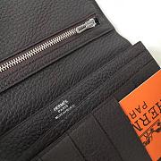 Forubags Hermes Bearn Two-Fold Togo Leather Wallet Dark Brown – 17.5x9x0.5 cm - 6