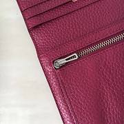 Forubags Hermes Bearn Two-Fold Togo Leather Wallet Plum Red – 17.5x9x0.5 cm - 3