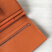 Forubags Hermes Bearn Two-Fold Togo Leather Wallet Orange – 17.5x9x0.5 cm - 5