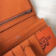 Forubags Hermes Bearn Two-Fold Togo Leather Wallet Orange – 17.5x9x0.5 cm - 3