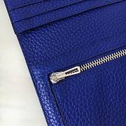 Forubags Hermes Bearn Two-Fold Togo Leather Wallet Blue – 17.5x9x0.5 cm - 2
