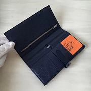 Forubags Hermes Bearn Two-Fold Togo Leather Wallet Sapphire Blue – 17.5x9x0.5 cm - 6