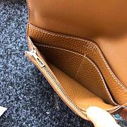 Forubags Hermes Dogon Passport Holder Laser Hardware Buckle 8W Wallet Golden Brown –15x11 cm - 5