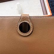 Forubags Hermes Dogon Passport Holder Laser Hardware Buckle 8W Wallet Golden Brown –15x11 cm - 3